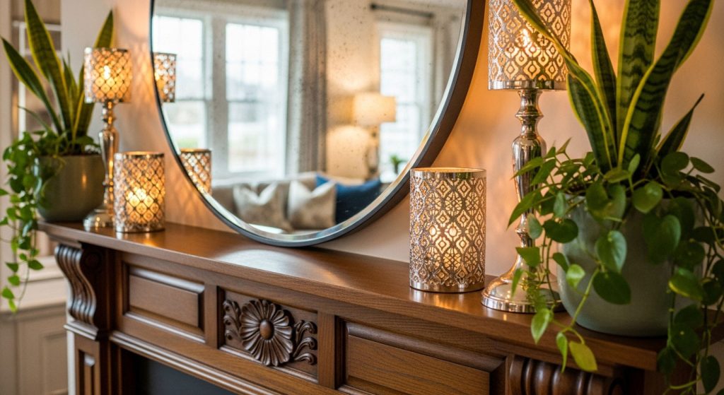 Mirror Above Fireplace or Console Table