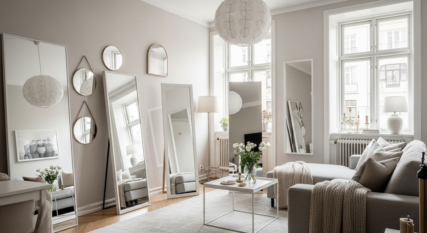 10 Genius Ways to Style Mirrors in Small Apartments