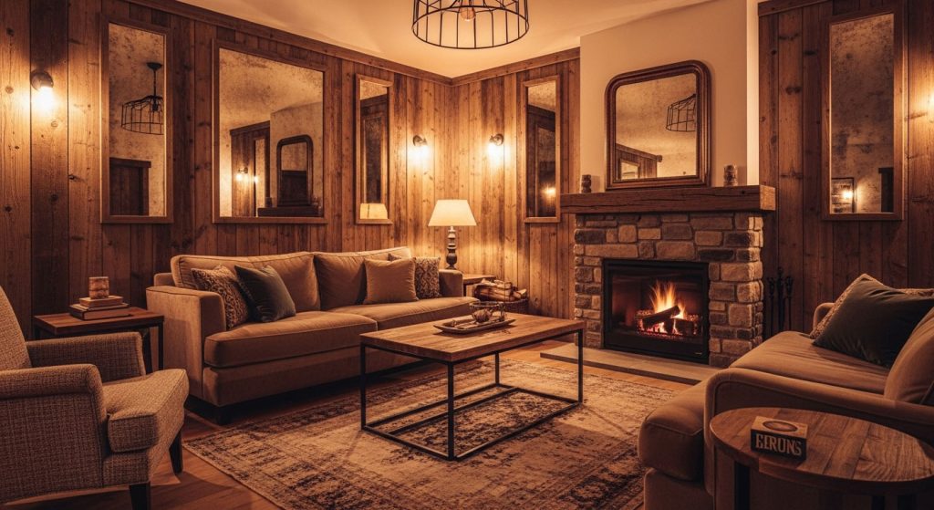 Rustic Wood and Mirror Blends