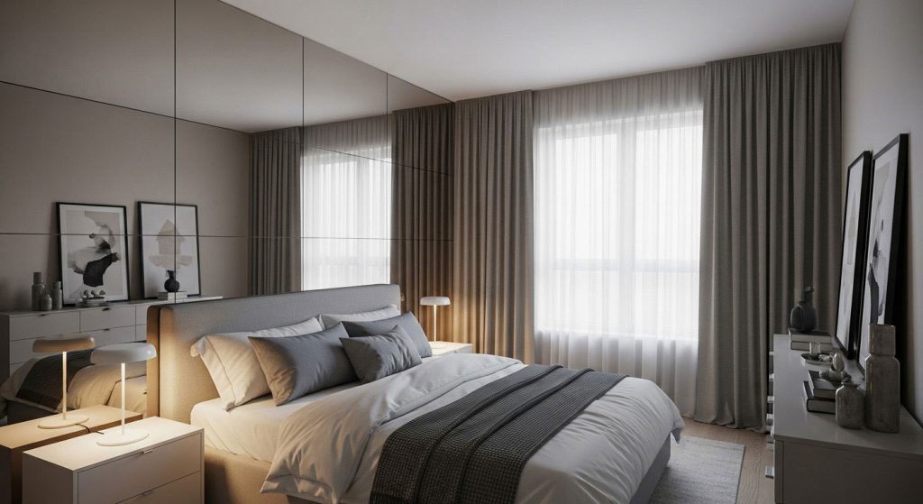 Full-Length Mirror Wall for the Bedroom