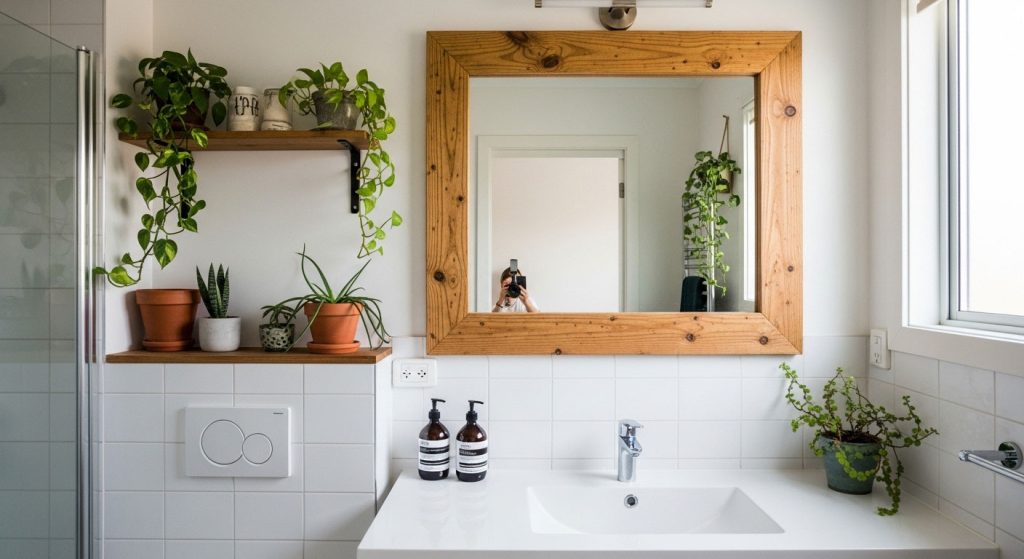 Add Frame to Bathroom Mirror with DIY Kits