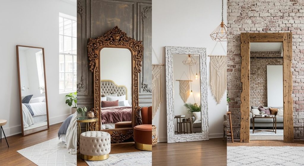 Full Length Mirror with Wooden Frame: Design Versatility
