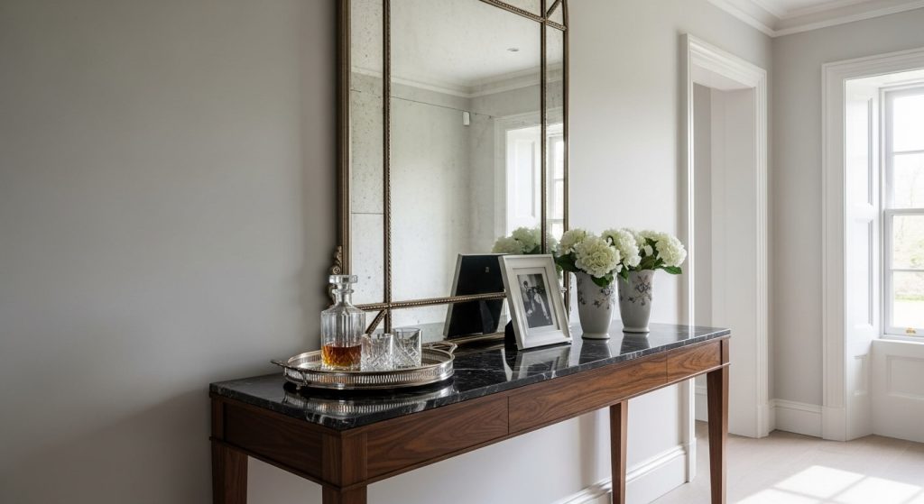 Full Length Mirror Behind Console Table