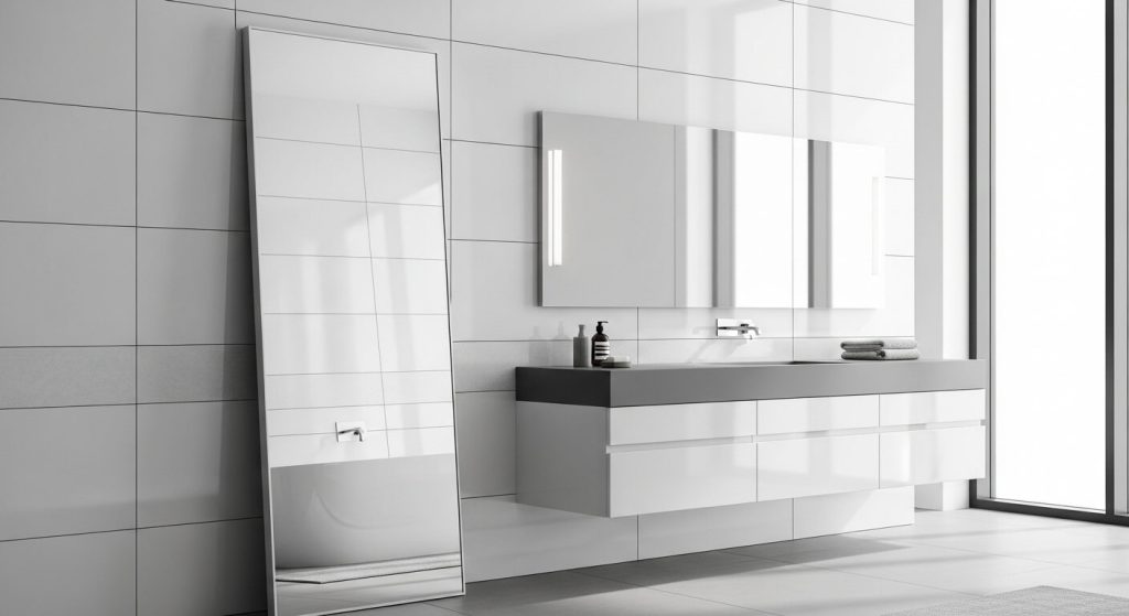 Full Length Mirror in Bathroom