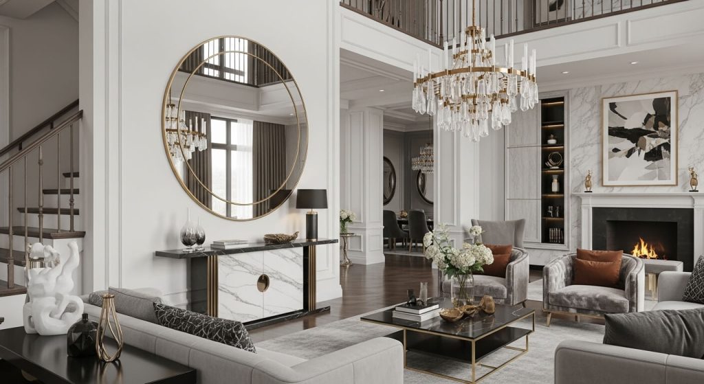 Luxury Scale: 50 Inch to 60 Inch Round Mirrors
