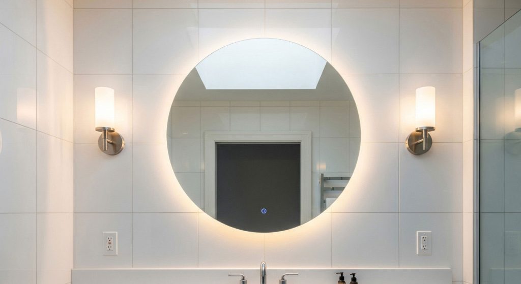 Mirrors on the Wall in Bathrooms
