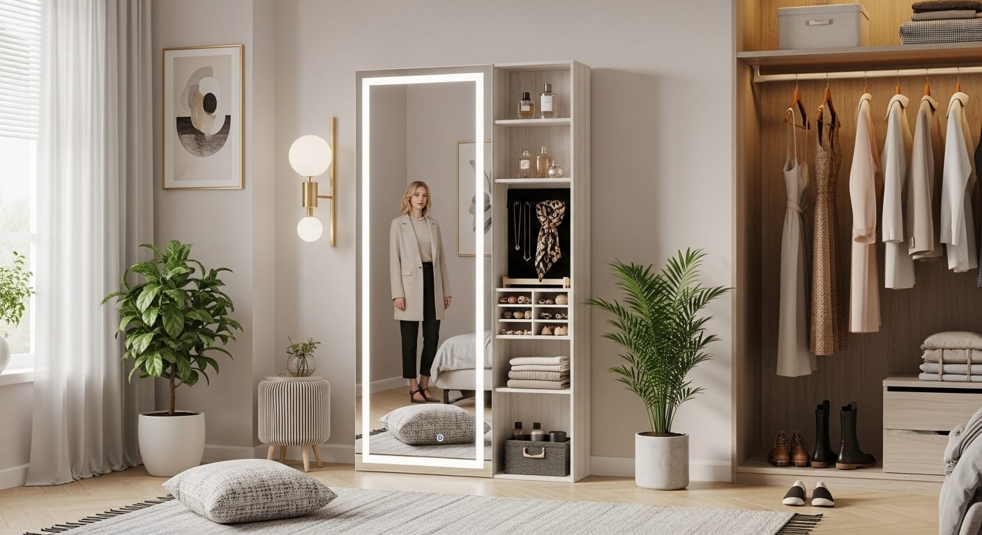 Best Full Length Mirrors with Lights, Storage & Smart Features for Every Space