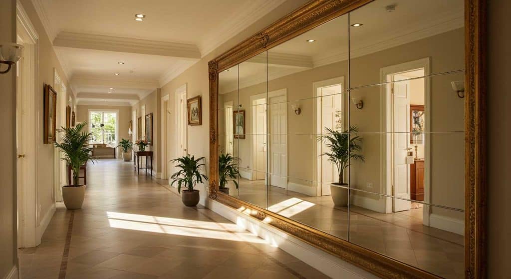 Choose large mirrors for more light