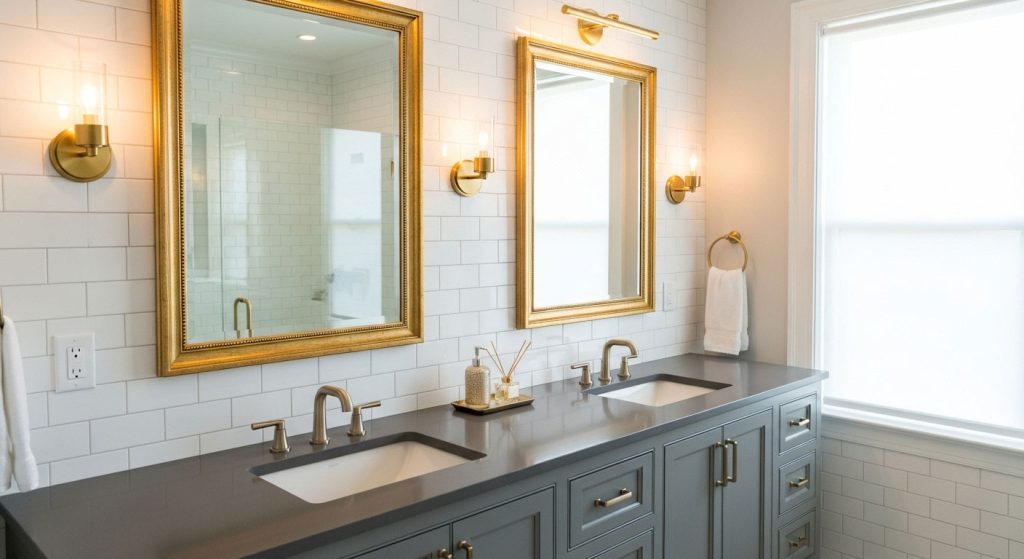 Framing Bathroom Mirrors for Style