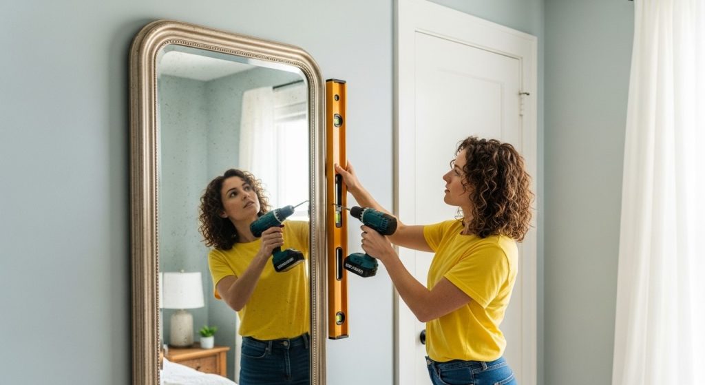 How to Hang Full Length Mirror on Wall