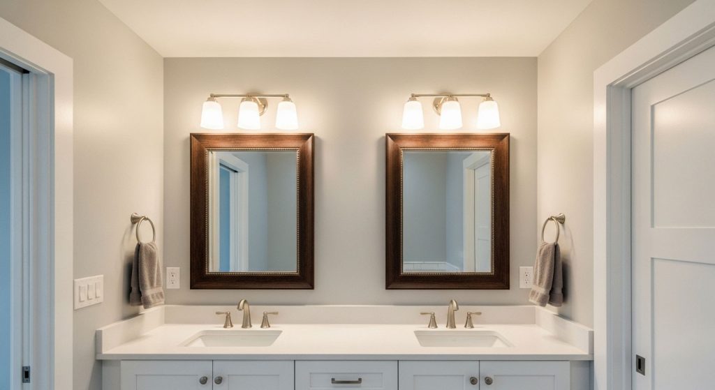 Go Custom with Bathroom Mirror Ideas for Double Vanity