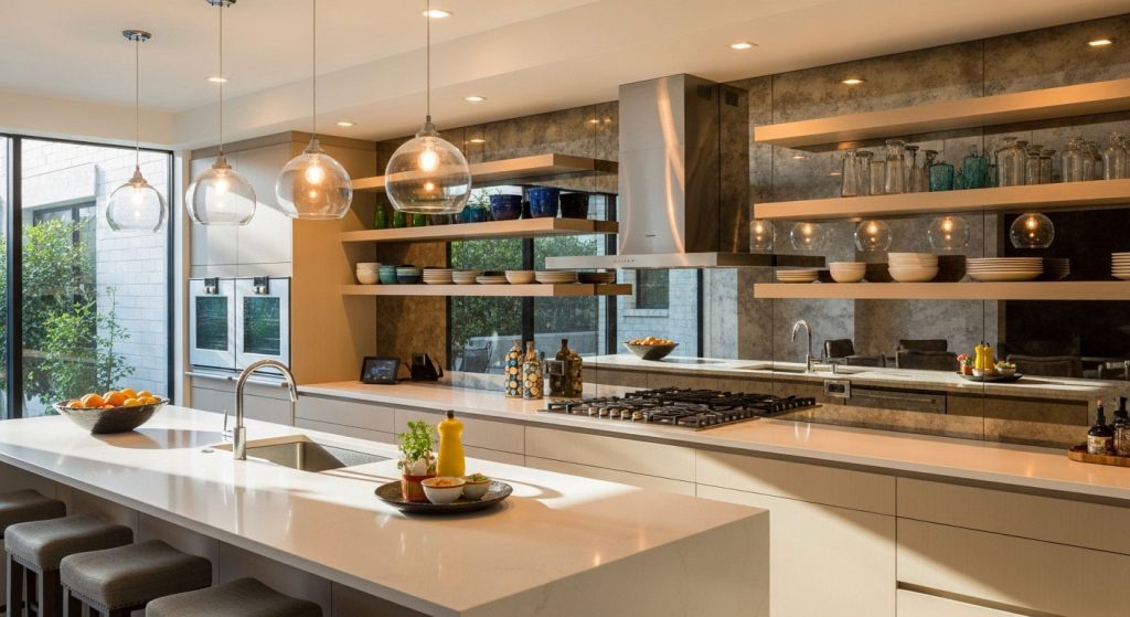 Creative Kitchen and Dining Mirror Placement