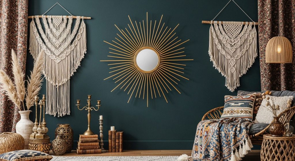 DIY Sunburst Mirror Wall Decor