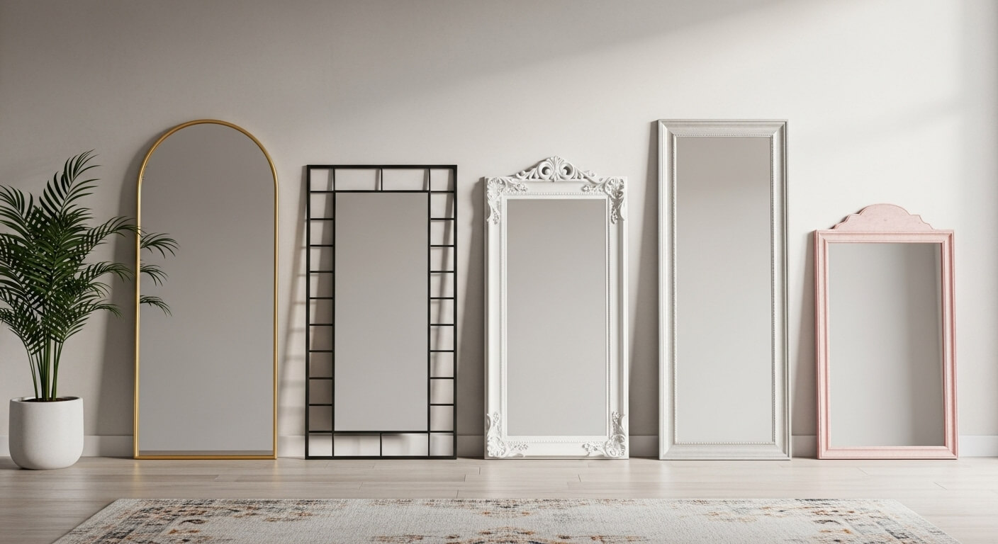 Full Length Mirror Colors & Finishes: Gold, Black, Silver, White & Trending Styles