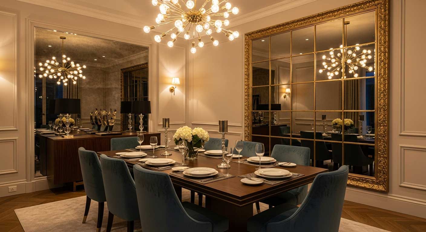 How to Style Wall Mirrors in Dining Areas for a Luxe Look