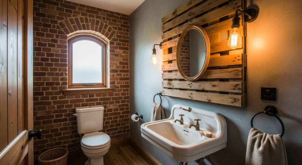 Rustic Wood Pallet Mirror Frame