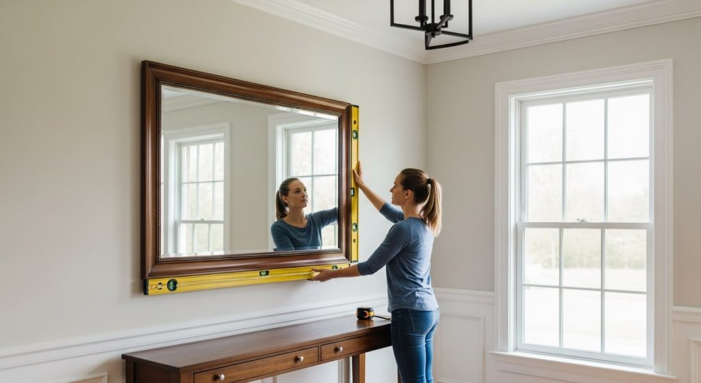 How to Mount a Framed Mirror on the Wall