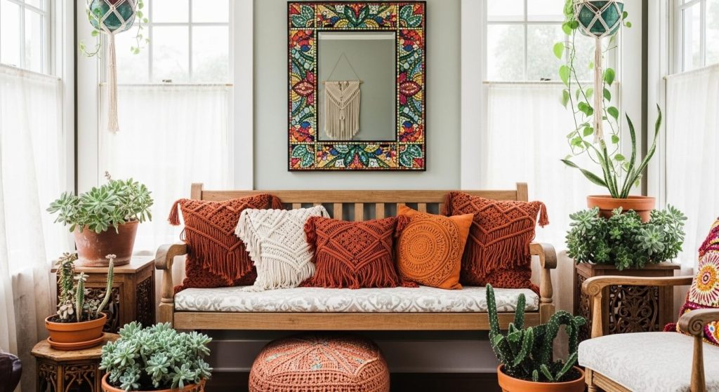 Mirror with Mosaic Frame: Color, Texture & Creativity
