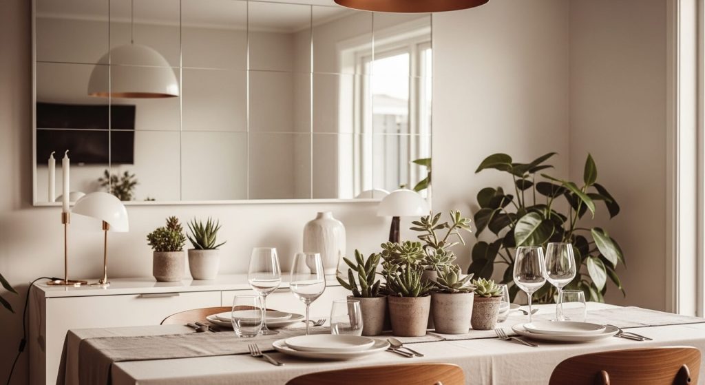 large mirror for dining room wall