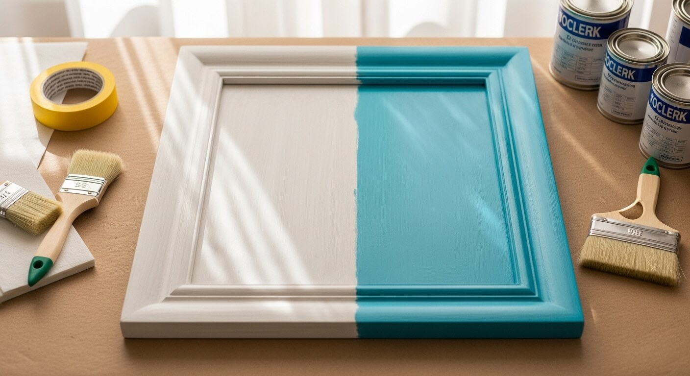 how to paint a mirror frame