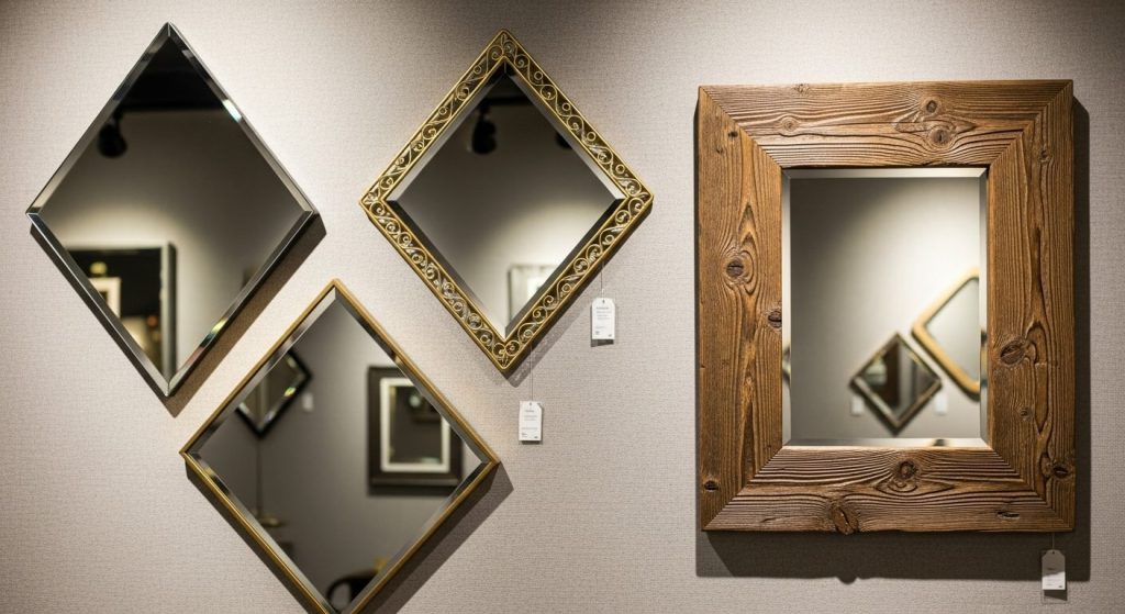 Different Styles of Diamond Mirrors Wall Decor