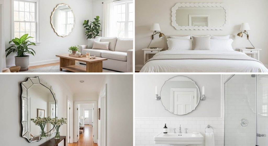 Where to Place a Scalloped Wall Mirror