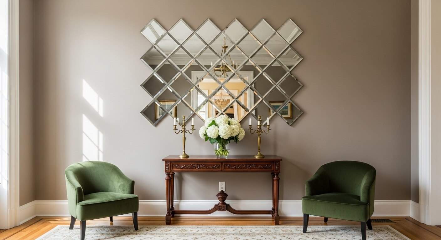 diamond mirrors wall decor