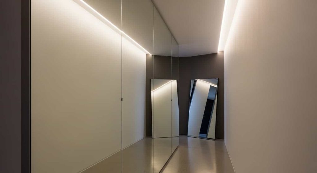 Transforming Tight and Awkward Spaces with Mirrors