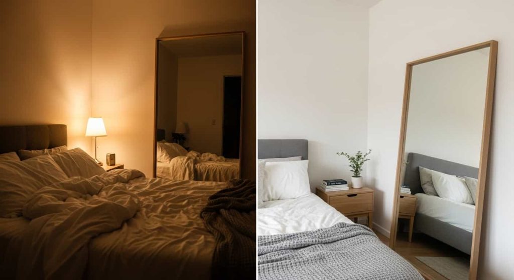 Having a Mirror Reflect Your Bed