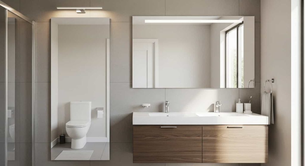 Hanging a Mirror Directly Opposite a Toilet