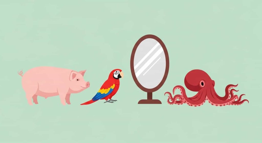 Other animals failing the mirror test