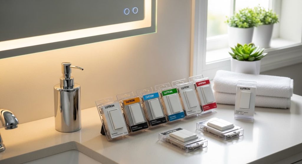 Quality LED-compatible dimmer switches to prevent bathroom mirror flickering