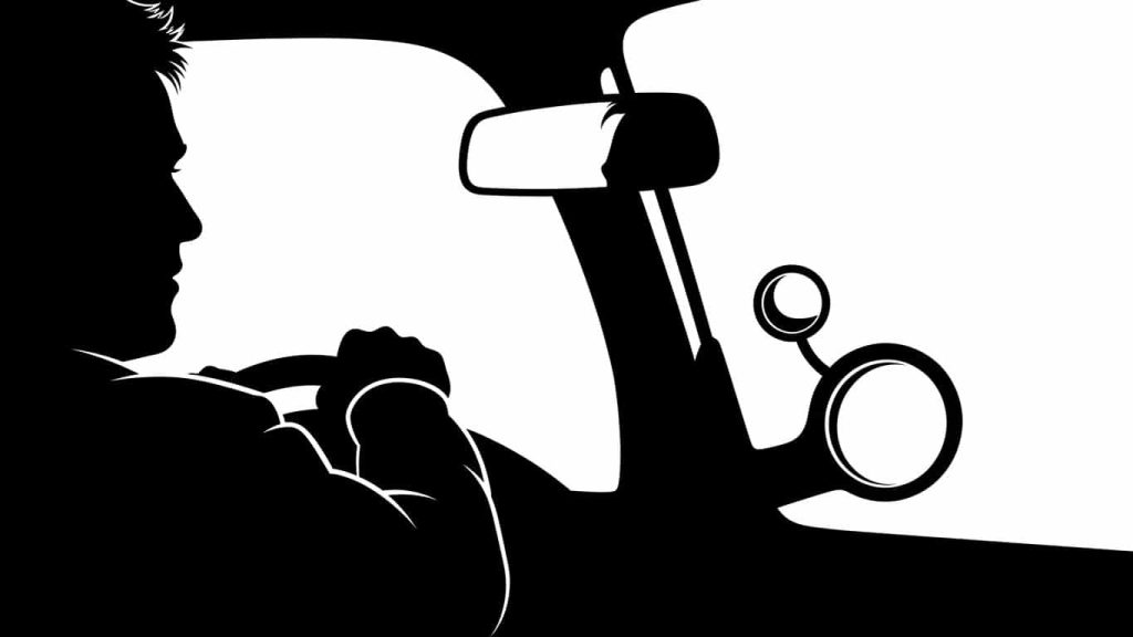 minimal silhouette showing mirrors as essential safety tools