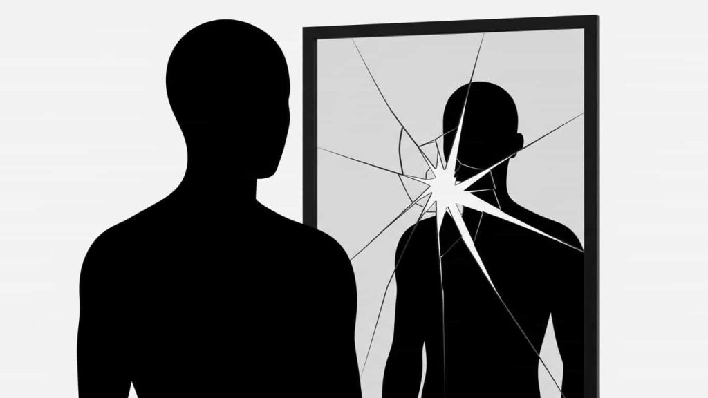 A Fractured Psyche Reflecting Inner Turmoil