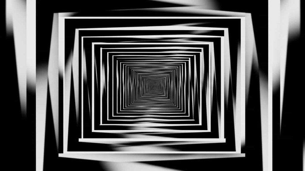 parallel mirrors forming endless corridor illusion
