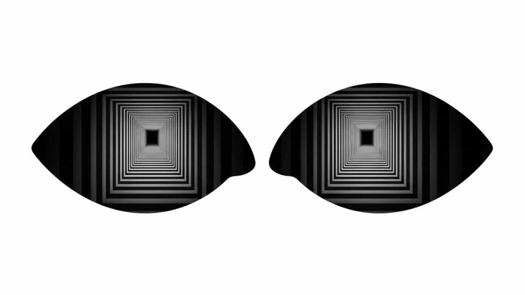 overlapping corridor reflections disrupting depth perception